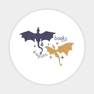 Books and dragons fantasy design for readers Magnet